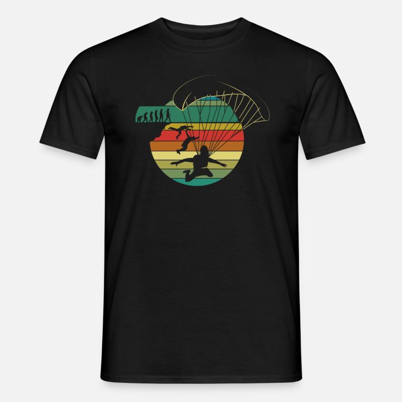 Fallschirm Springen Skydiving - Männer T-Shirt - Schwarz