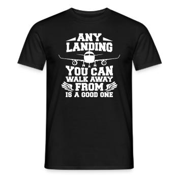 Pilotes d’avion Proverbes - T-shirt homme - noir - Devant - AI Model Male 178 light (178cm)
