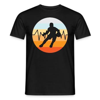 Basketball Basketballer Vintage - T-shirt homme - noir - Devant - AI Model Male 178 light (178cm)