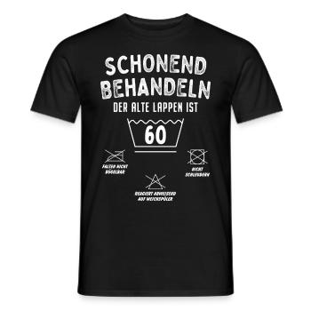 Der alte Lappen ist 60 - Männer T-Shirt - Schwarz - Vorne - AI Model Male 178 light (178cm)
