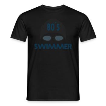 Swimmer - Men's T-Shirt - black - Front - AI Model Male 178 light (178cm)