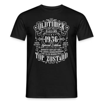 Oldtimer 1956 geboren Geburtstag Geschenk - Männer T-Shirt - Schwarz - Vorne - AI Model Male 178 light (178cm)