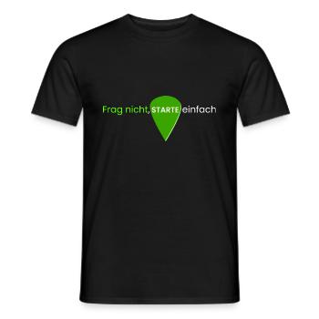 Frag nicht, starte einfach - Männer T-Shirt - Schwarz - Vorne - AI Model Male 178 light (178cm)