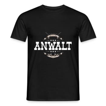 Anwalt Beruf - Männer T-Shirt - Schwarz - Vorne - AI Model Male 178 light (178cm)