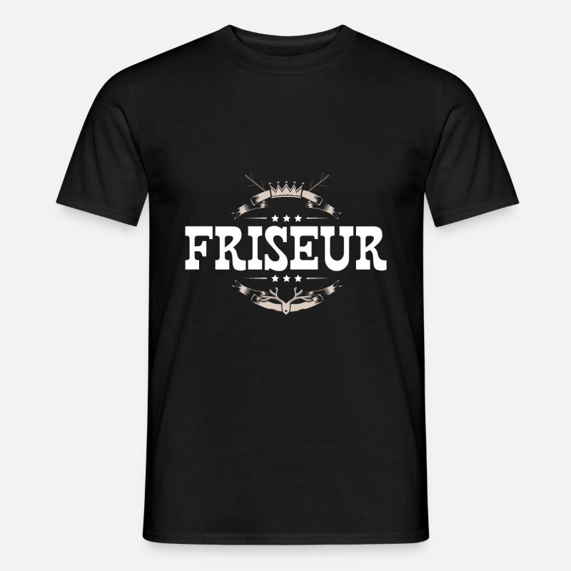 Friseur Beruf - Männer T-Shirt - Schwarz