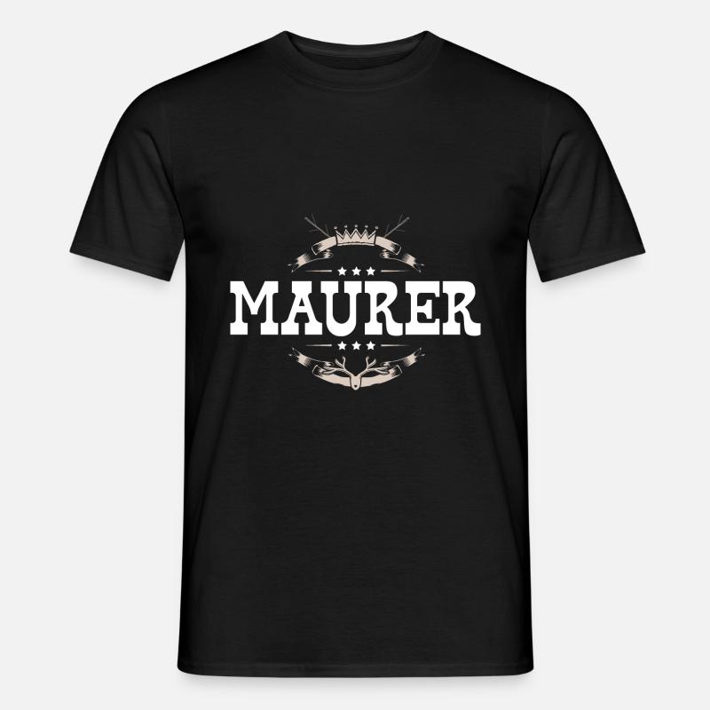 Maurer Beruf - Männer T-Shirt - Schwarz