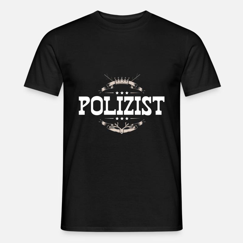 Polizist Beruf - Männer T-Shirt - Schwarz