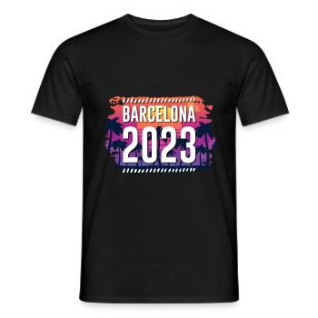 Barcelona 2023 - Männer T-Shirt - Schwarz - Vorne - AI Model Male 178 light (178cm)