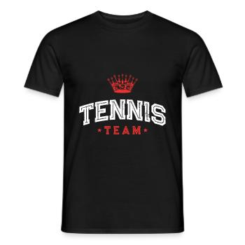 Tennis Team - Männer T-Shirt - Schwarz - Vorne - AI Model Male 178 light (178cm)