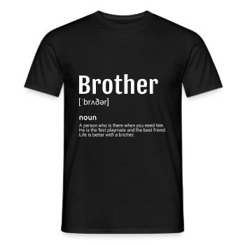 Bruder Definition - Männer T-Shirt - Schwarz - Vorne - AI Model Male 178 light (178cm)
