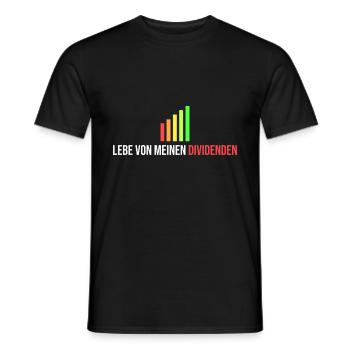 lebe von meinen Dividenden - Männer T-Shirt - Schwarz - Vorne - AI Model Male 178 light (178cm)