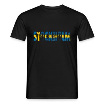 Stockholm - T-shirt homme - noir - Devant - AI Model Male 178 light (178cm)