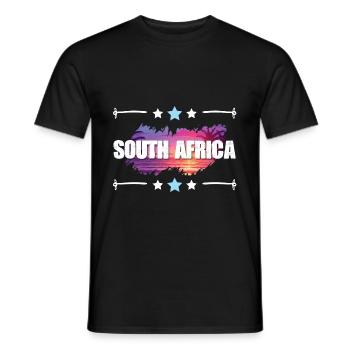 South Africa - Männer T-Shirt - Schwarz - Vorne - AI Model Male 178 light (178cm)
