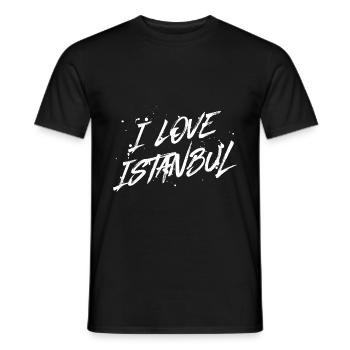 J’aime Istanbul - T-shirt homme - noir - Devant - AI Model Male 178 light (178cm)