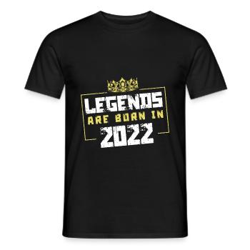 2022 legends born in - Männer T-Shirt - Schwarz - Vorne - AI Model Male 178 light (178cm)