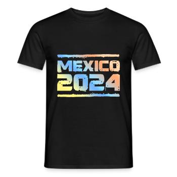 Mexiko 2024 Bunt - Männer T-Shirt - Schwarz - Vorne - AI Model Male 178 light (178cm)