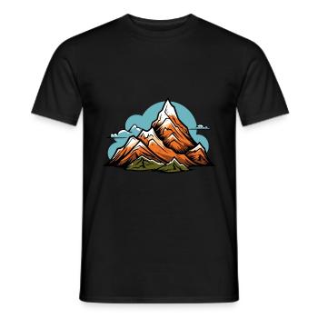 Berge Symbol Icon - Männer T-Shirt - Schwarz - Vorne - AI Model Male 178 light (178cm)