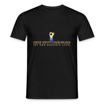 diese Krypto=nächstes Level - Männer T-Shirt - Schwarz - Vorne - AI Model Male 178 light (178cm)