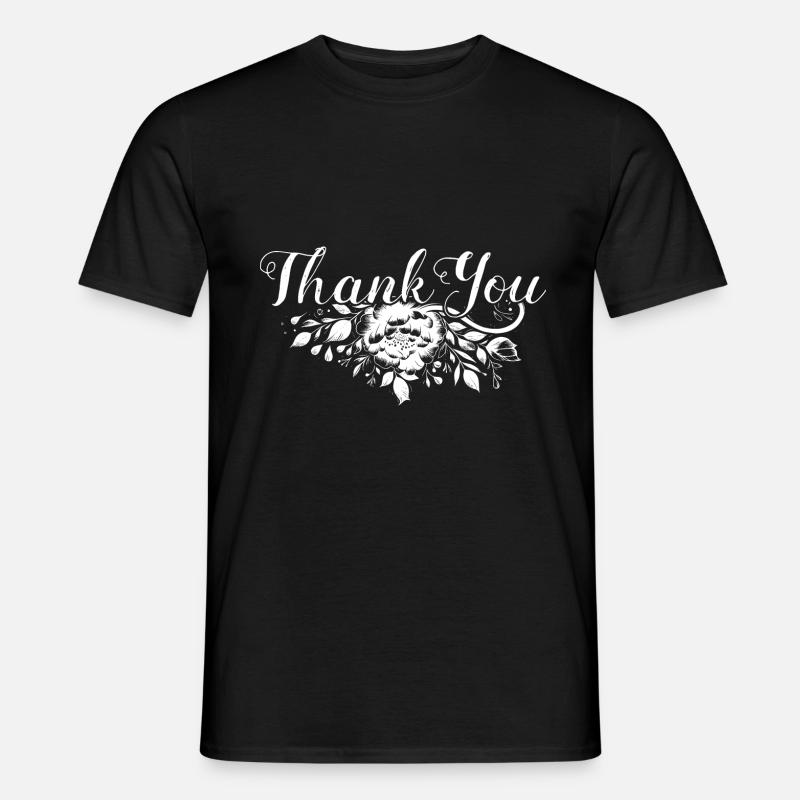 Thank you Danke - Männer T-Shirt - Schwarz