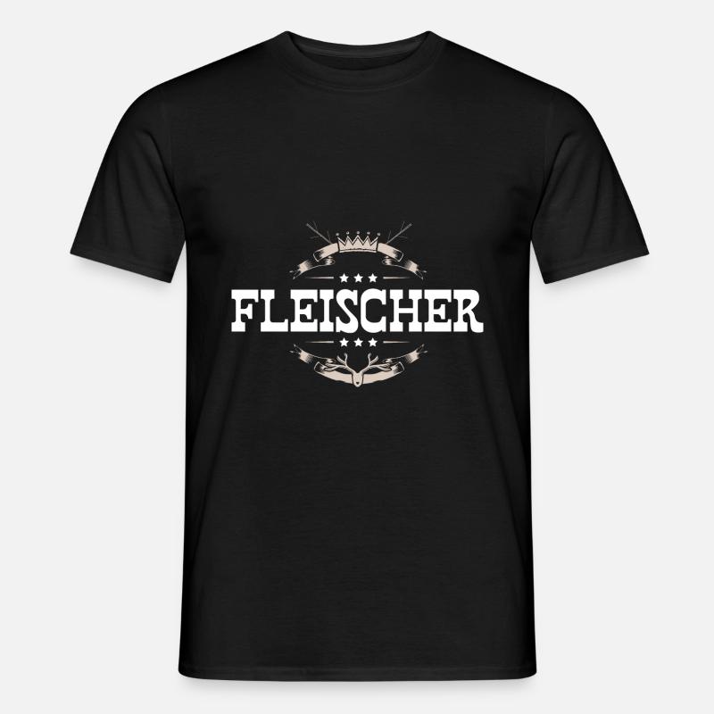Fleischer Beruf - Männer T-Shirt - Schwarz