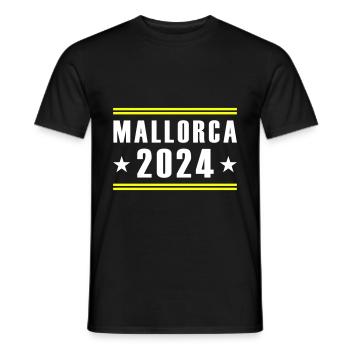Mallorca 2024 - Männer T-Shirt - Schwarz - Vorne - AI Model Male 178 light (178cm)