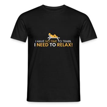 Pas le temps de faire de l’exercice! - T-shirt homme - noir - Devant - AI Model Male 178 light (178cm)