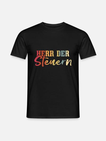 Herr Der Steuern Steuerberater Finanzamt Steuern - Männer T-Shirt - Schwarz