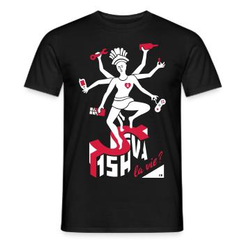 Ainsi Shiva la vie - T-shirt homme - noir - Devant - AI Model Male 178 light (178cm)