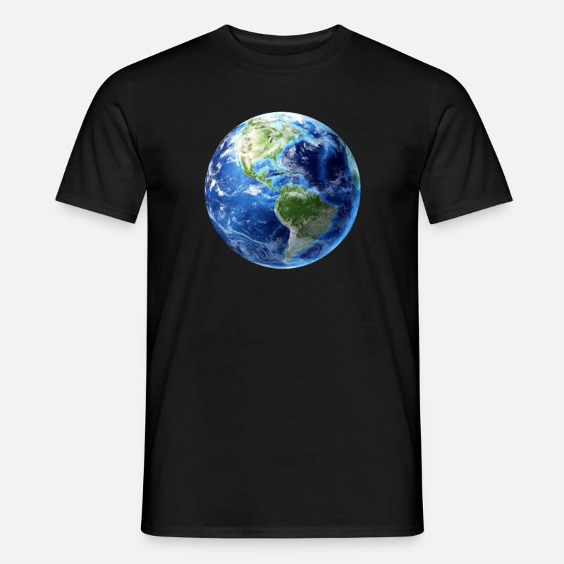 Planet Erde - Männer T-Shirt - Schwarz
