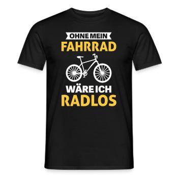 Fahrrad Spruch radlos Fahrräder Geschenkidee bike - Männer T-Shirt - Schwarz - Vorne - AI Model Male 178 light (178cm)