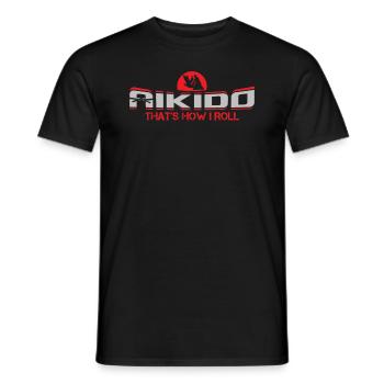 Aïkido - T-shirt homme - noir - Devant - AI Model Male 178 light (178cm)