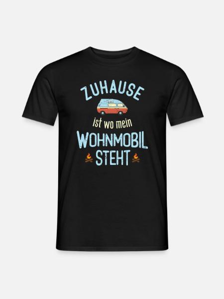 Wohnwagen/Wohnmobil Zuhause Ist Wo Mein Wohnmobil - Männer T-Shirt - Schwarz