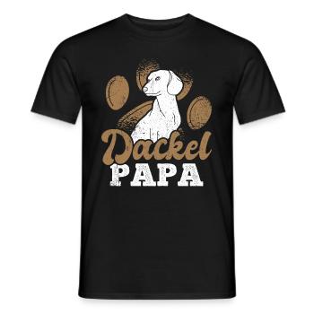 Dackel Papa Hundeliebhaber Dachshund Vatertag - Männer T-Shirt - Schwarz - Vorne - AI Model Male 178 light (178cm)