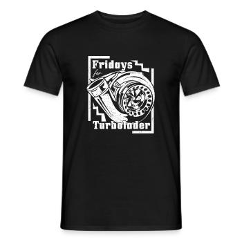Fridays For Turbolader - Lustiges Tuning Auto Turb - Männer T-Shirt - Schwarz - Vorne - AI Model Male 178 light (178cm)