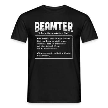 Beamter Definition - Beamter Kaffee Design Geschen - Männer T-Shirt - Schwarz - Vorne - AI Model Male 178 light (178cm)