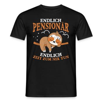 Rentner Endlich Pensionär Endlich nix tun Rente - Männer T-Shirt - Schwarz - Vorne - AI Model Male 178 light (178cm)