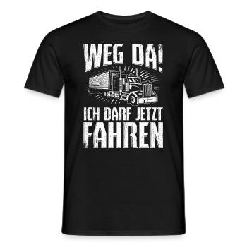 LKW Führerschein Bestanden Weg Da! Geschenk LKW-Fa - Männer T-Shirt - Schwarz - Vorne - AI Model Male 178 light (178cm)