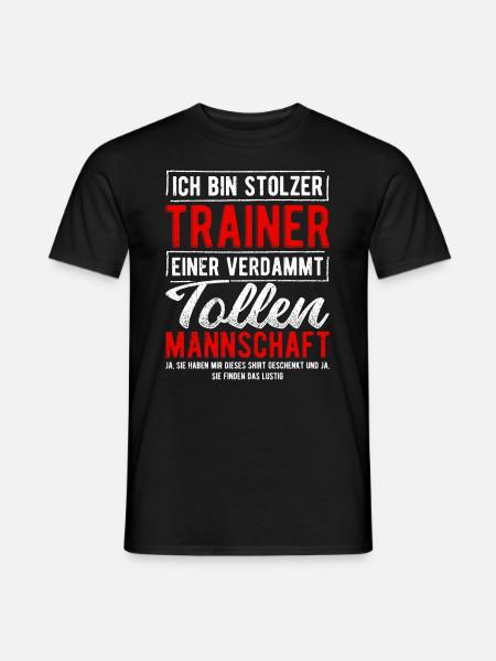 Stolzer Trainer Coach Fussballclub Geschenk - Männer T-Shirt - Schwarz