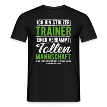 Stolzer Trainer Coach Fussballclub Geschenk - Männer T-Shirt - Schwarz - Vorne - AI Model Male 178 light (178cm)
