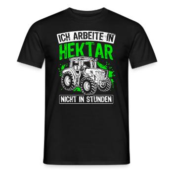 Hektar Arbeit Traktor Landwirt Landwirtschaft Agra - Männer T-Shirt - Schwarz - Vorne - AI Model Male 178 light (178cm)