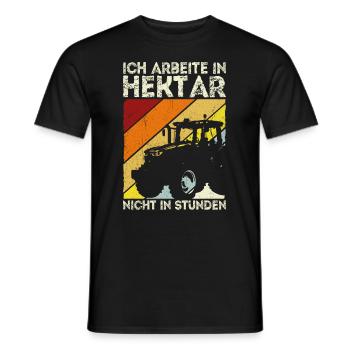 Hektar Arbeit Traktor Landwirt Landwirtschaft Agra - Männer T-Shirt - Schwarz - Vorne - AI Model Male 178 light (178cm)