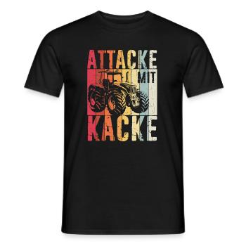Landwirt Bauer Traktor Spruch Farmer Landwirtschaf - Männer T-Shirt - Schwarz - Vorne - AI Model Male 178 light (178cm)