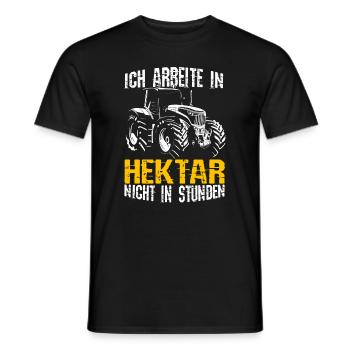 Hektar Bauer Traktor Landwirt Landwirtschaft Agrar - Männer T-Shirt - Schwarz - Vorne - AI Model Male 178 light (178cm)