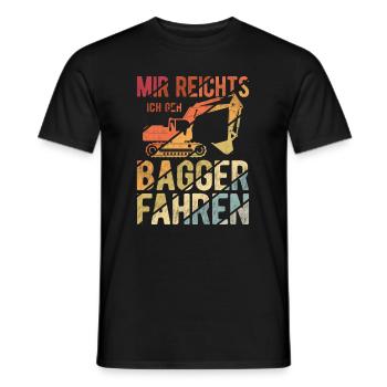 Baggerführer Bagger fahren Männer Baggerfahrer Spr - Männer T-Shirt - Schwarz - Vorne - AI Model Male 178 light (178cm)