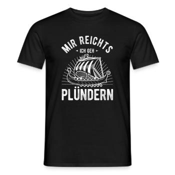 Nordische Wikinger Nordmänner Geschenk Plündern - Männer T-Shirt - Schwarz - Vorne - AI Model Male 178 light (178cm)