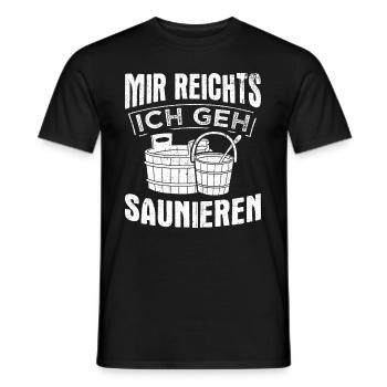 Sauna Wellness Saunagänger Finnische Sauna Spruch - Männer T-Shirt - Schwarz - Vorne - AI Model Male 178 light (178cm)