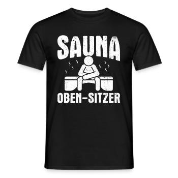 Saunameister - Geschenk Sauna Spruch Saunieren - Männer T-Shirt - Schwarz - Vorne - AI Model Male 178 light (178cm)