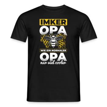 Imker Opa, wie ein normaler Opa nur viel cooler - - Männer T-Shirt - Schwarz - Vorne - AI Model Male 178 light (178cm)