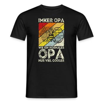 Bienen Imker Opa, wie ein normaler Opa nur viel co - Männer T-Shirt - Schwarz - Vorne - AI Model Male 178 light (178cm)