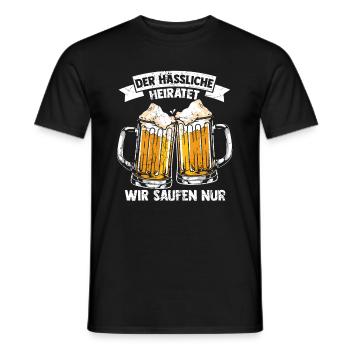 JGA PARTY Spruch Saufen Junggesellenabschied Gesch - Männer T-Shirt - Schwarz - Vorne - AI Model Male 178 light (178cm)